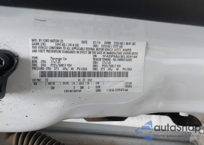 1FADP5AU3EL505148: 43845296