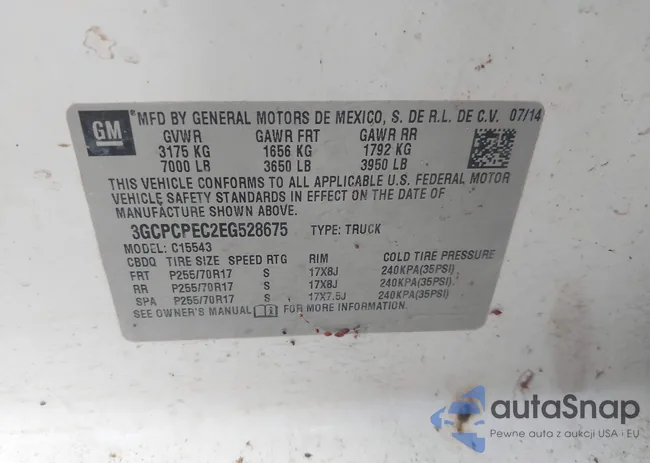 3GCPCPEC2EG528675: 43845321