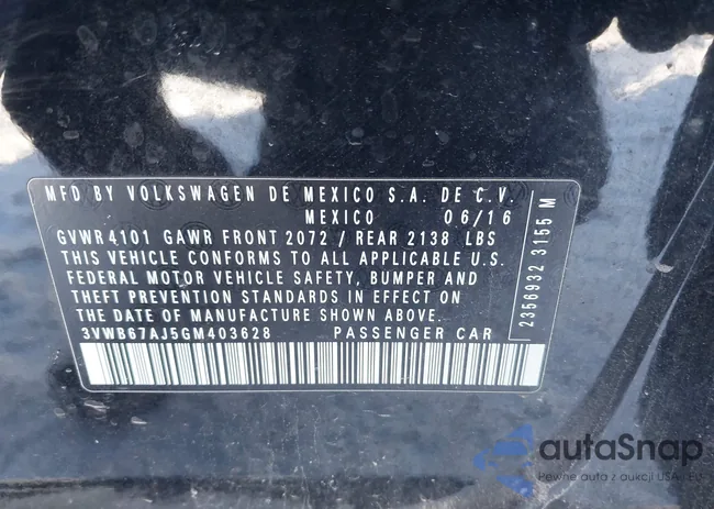 3VWB67AJ5GM403628: 43845322