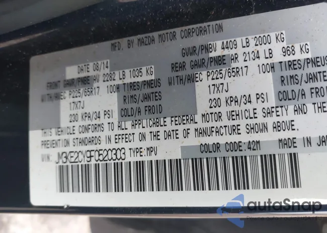 JM3KE2CY9F0520303: 43845464