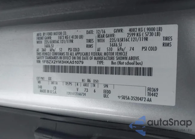 1FBZX2YM3HKA51079: 43844543