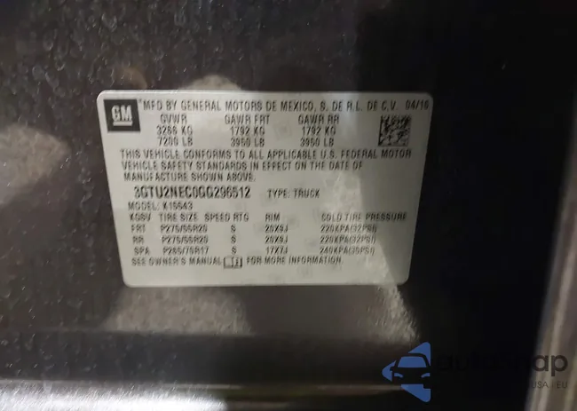 3GTU2NEC0GG296512: 43844596