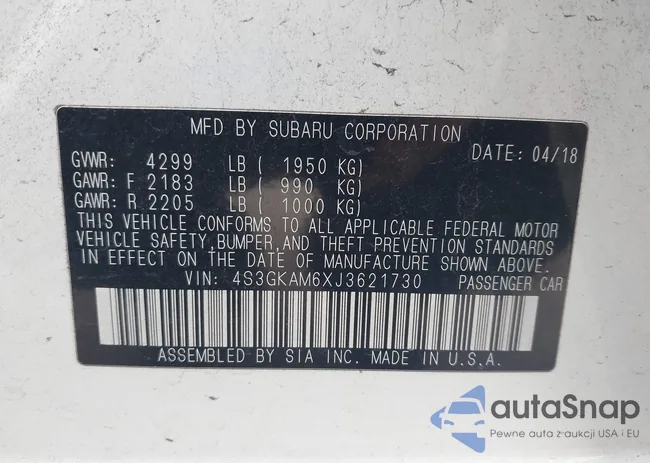 4S3GKAM6XJ3621730: 43844721