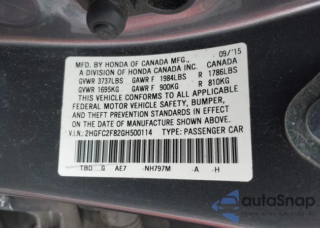 2HGFC2F82GH500114: 43844770