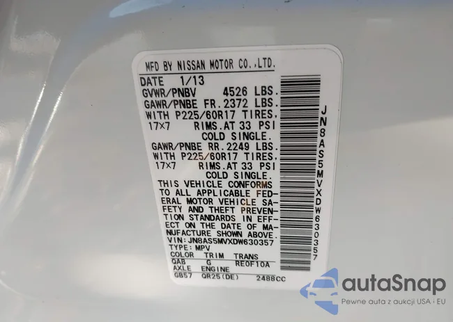 JN8AS5MVXDW630357: 43844878