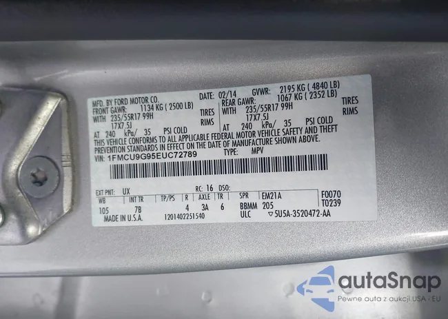 1FMCU9G95EUC72789: 43846224