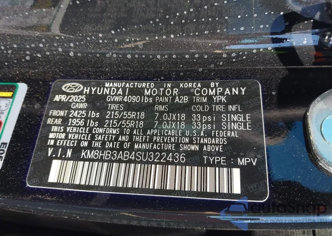 KM8HB3AB4SU322436: 43845613