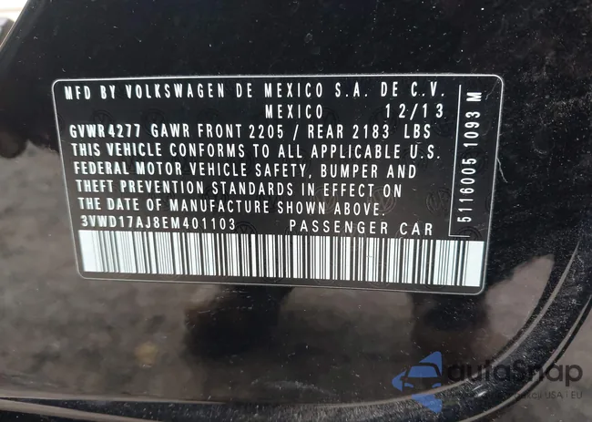 3VWD17AJ8EM401103: 43847098