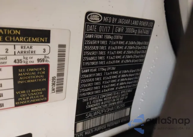 SALWR2FV3HA136295: 43847161