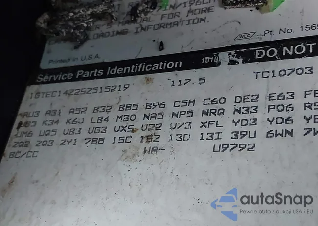 1GTEC14Z2SZ515219: 43847425