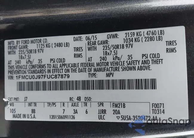 1FMCU0J97FUC87879: 43847487