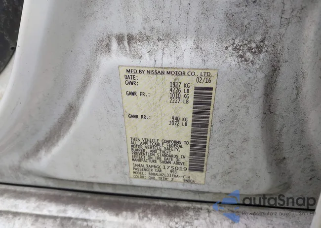 1N4AL3AP6GC175019: 43846603