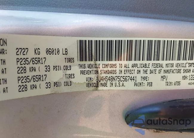 1J4HS48N75C567441: 43846618