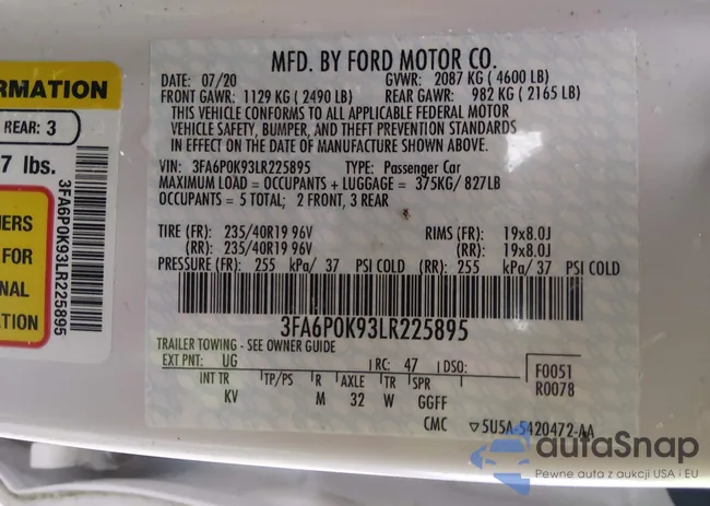 3FA6P0K93LR225895: 43846712