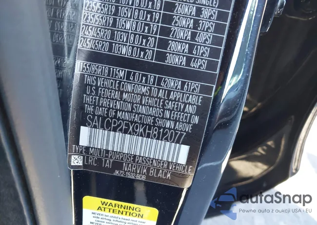 SALCP2FX9KH812077: 43848083