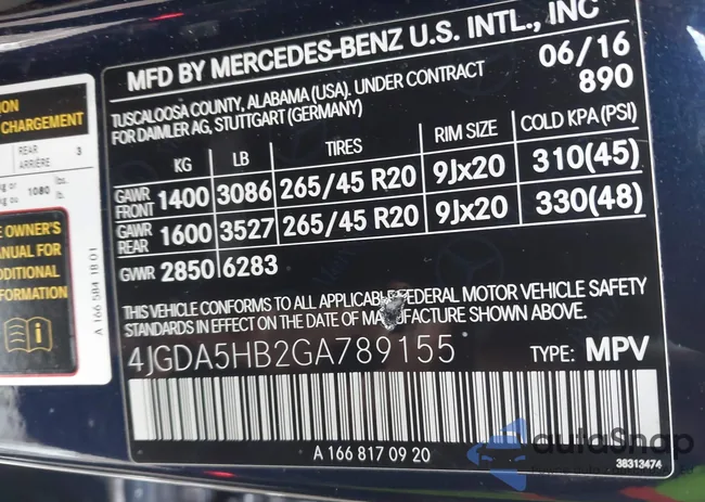 4JGDA5HB2GA789155: 43848087