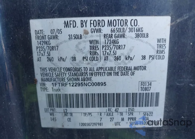 1FTRF12295NC00895: 43848190