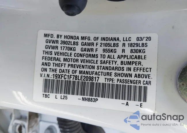 19XFC1F78LE209817: 43848354