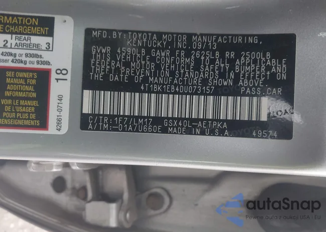 4T1BK1EB4DU073157: 43848396