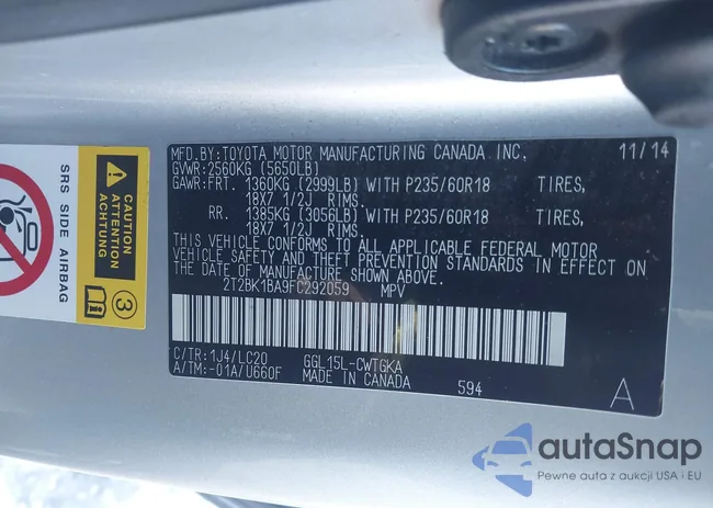 2T2BK1BA9FC292059: 43848430