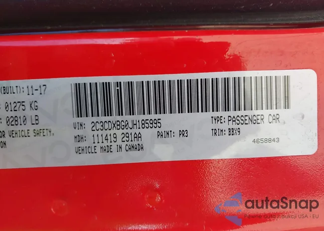 2C3CDXBG0JH185995: 43847518