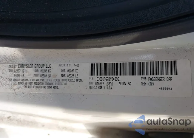 1B3BD1FG7BN548981: 43847563