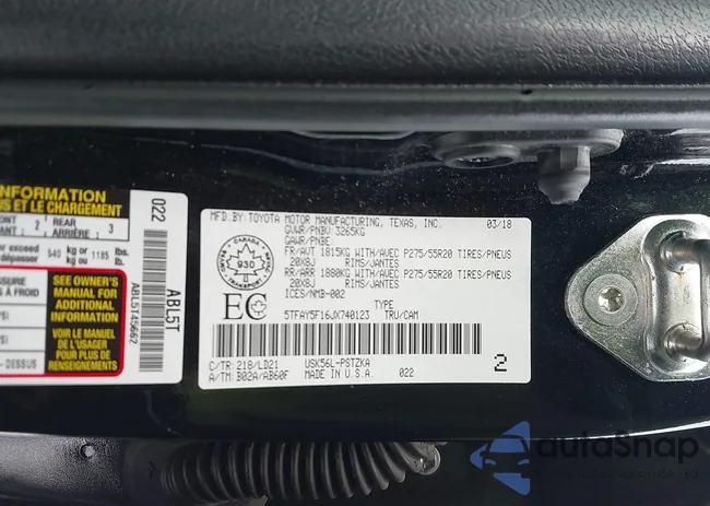 5TFAY5F16JX740123: 43848928