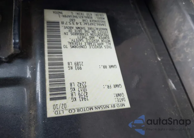 1N4AL2AP1AC143578: 43848940