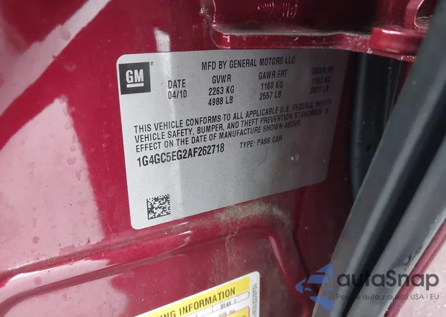 1G4GC5EG2AF262718: 43848984