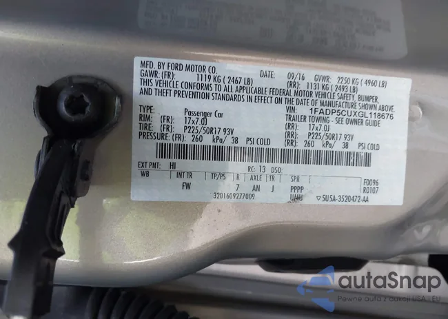 1FADP5CUXGL118676: 43849196