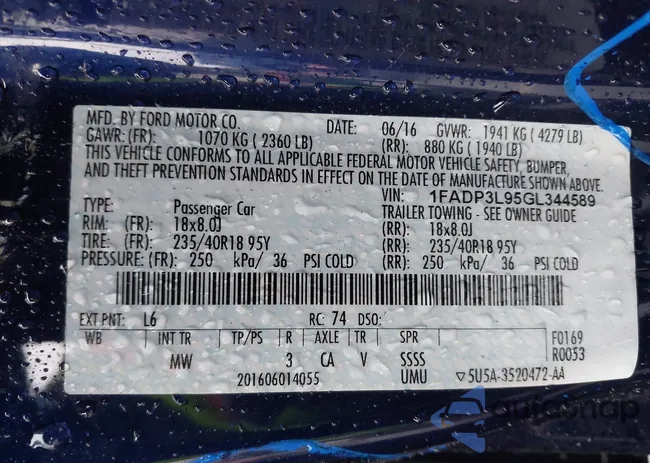 1FADP3L95GL344589: 43849406