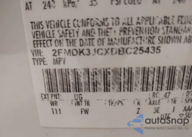 2FMDK3JCXDBC25435: 43848589