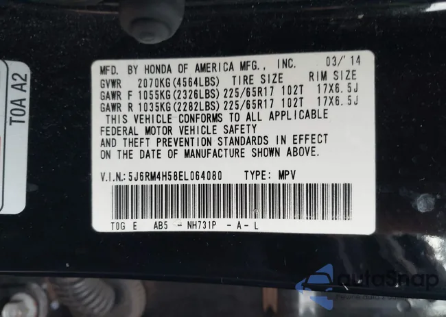 5J6RM4H58EL064080: 43848807