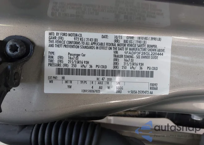 1FADP3F28GL220444: 43849948