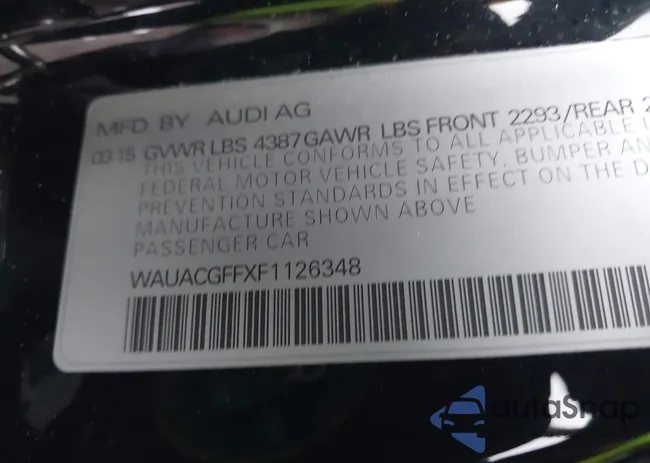 WAUACGFFXF1126348: 43850023