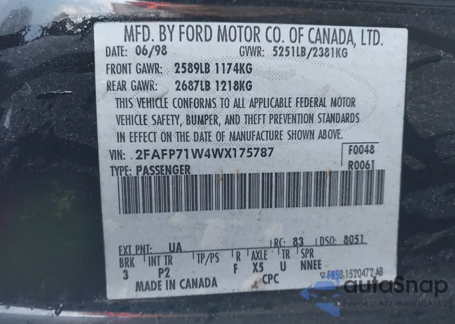 2FAFP71W4WX175787: 43850081