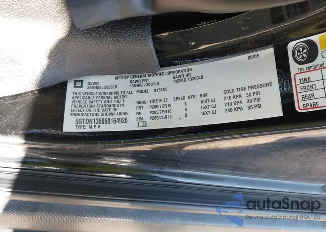 5GTDN136068164926: 43850132