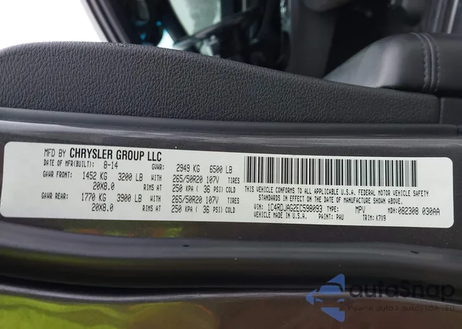 1C4RDJAG2EC598093: 43850146