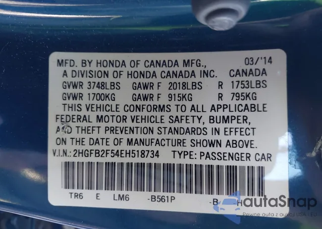 2HGFB2F54EH518734: 43850155