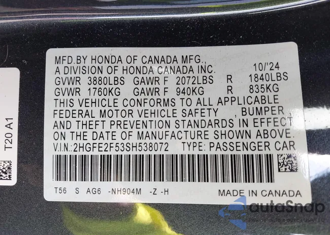 2HGFE2F53SH538072: 43850239