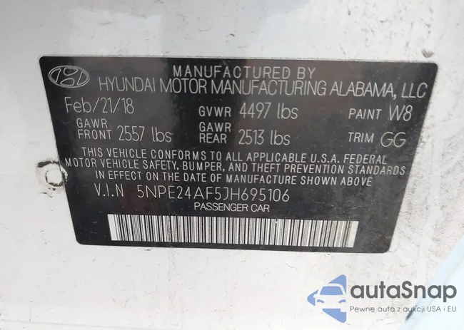 5NPE24AF5JH695106: 43849680