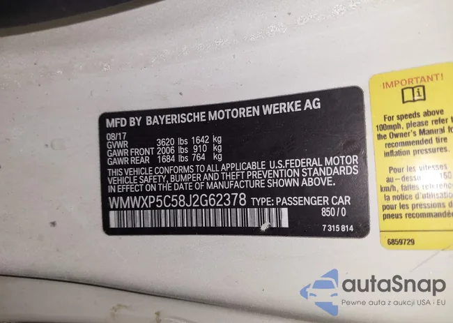 WMWXP5C58J2G62378: 43850997