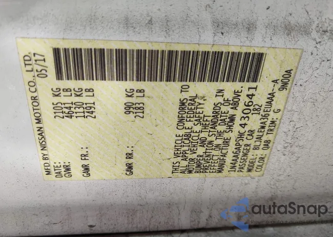 1N4AA6AP5HC430641: 43851004