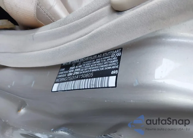 WDBNG75J31A150805: 43851016