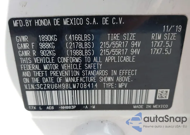 3CZRU6H98LM708414: 43851115