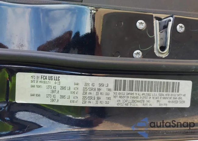 1C4PJLLB9KD444578: 43851153