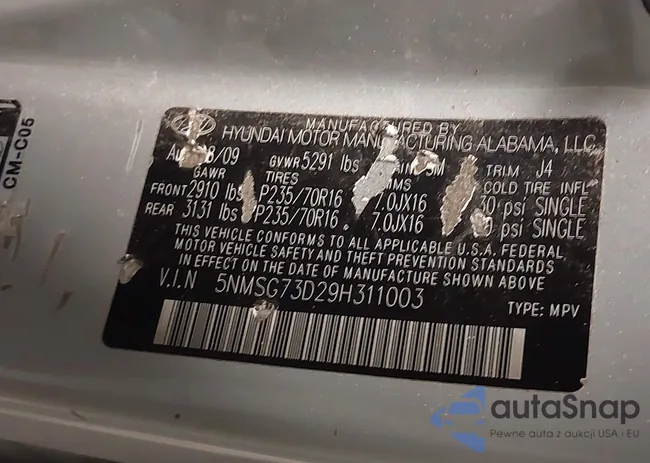 5NMSG73D29H311003: 43851246