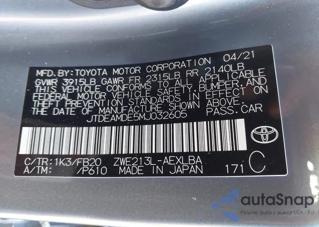 JTDEAMDE5MJ032605: 43851309