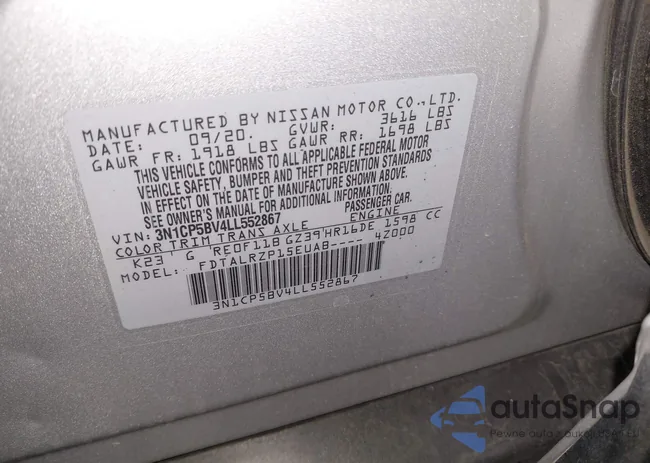 3N1CP5BV4LL552867: 43850802