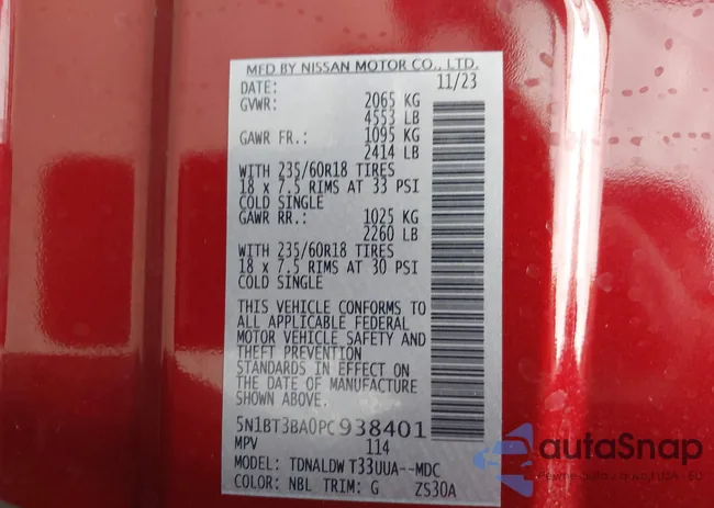 5N1BT3BA0PC938401: 43851905